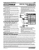 Предварительный просмотр 4 страницы Oemtools 24936 Operating Instructions And Parts Manual