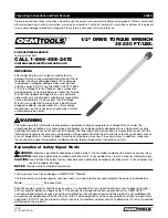 Oemtools 25695 Operating Instructions And Parts Manual preview