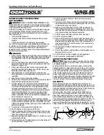 Preview for 3 page of Oemtools 26038 Operating Instructions And Parts Manual