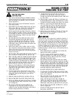 Preview for 2 page of Oemtools 27069 Operating Instructions And Parts Manual