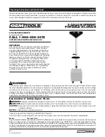 Предварительный просмотр 1 страницы Oemtools 87032 Operating Instructions And Parts Manual