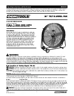 Предварительный просмотр 1 страницы Oemtools OEM24875 Operating Instructions And Parts Manual