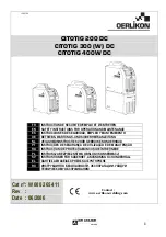 Oerlikon AIR LIQUIDE CITOTIG 200 DC Safety Instructions For Operation And Maintenance предпросмотр