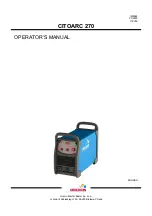 Preview for 3 page of Oerlikon CITOARC 270 Operator'S Manual