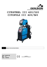 Preview for 95 page of Oerlikon CITOSTEEL III 420 Instruction For Operation And Maintenance