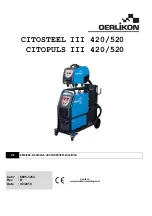 Preview for 126 page of Oerlikon CITOSTEEL III 420 Instruction For Operation And Maintenance