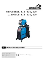 Preview for 219 page of Oerlikon CITOSTEEL III 420 Instruction For Operation And Maintenance