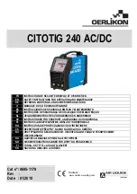 Предварительный просмотр 1 страницы Oerlikon CITOTIG 240 AC/DC Safety Instructions For Operation And Maintenance