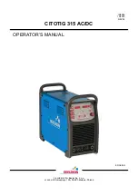 Предварительный просмотр 3 страницы Oerlikon CITOTIG 315 Operator'S Manual