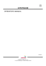 Oerlikon Citotig 400 Operator'S Manual preview