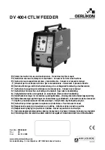 Предварительный просмотр 1 страницы Oerlikon DV 4004 CTLW Safety Instruction For Use And Maintenance