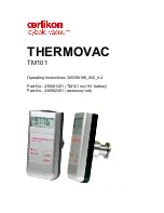 Oerlikon THERMOVAC TM101 Operating Instructions Manual preview