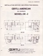 Preview for 1 page of OERTLI AMERICAN OE-2 Series Installation Service And Operating Manual