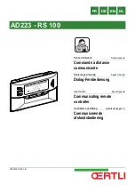 OERTLI AD223 - RS 100 User Manual preview