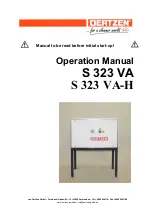 Oertzen S 323 VA Operation Manual preview