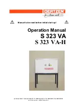 Предварительный просмотр 1 страницы Oertzen S 323 VA Operation Manual