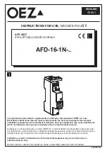 Предварительный просмотр 1 страницы OEZ AFD-16-1N Series Instructions For Use Manual