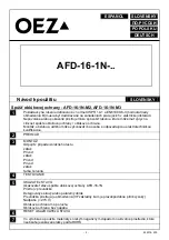 Предварительный просмотр 5 страницы OEZ AFD-16-1N Series Instructions For Use Manual