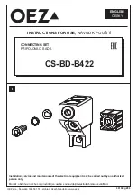 Предварительный просмотр 1 страницы OEZ CS-BD-B422 Instructions For Use Manual