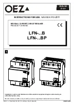 OEZ LFN-B Series Instructions For Use Manual preview