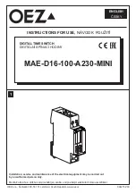 OEZ MAE-D16-100-A230-MINI Instructions For Use Manual предпросмотр