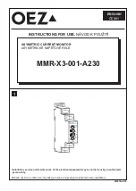 OEZ MINIA MMR-X3-001-A230 Instructions For Use Manual preview