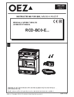 OEZ RCD-BC0-E series Instructions For Use Manual preview