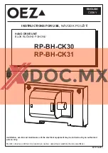 Preview for 1 page of OEZ RP-BH-CK30 Instructions For Use Manual