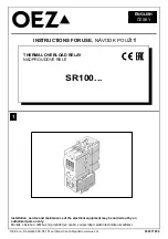 OEZ SR100 Series Instructions For Use Manual preview