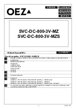 Preview for 4 page of OEZ SVC-DC-800-3V-MZ Instructions For Use Manual