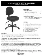 Preview for 1 page of Office Star Products 8120 Operating Instructions