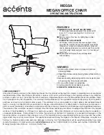 Preview for 1 page of Office Star Products Accents MEGAN MEGSA Operating Instructions