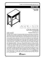 Preview for 1 page of Office Star Products AVE-SIX BANYAN BAN07BK Assembly Instructions