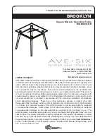 Preview for 1 page of Office Star Products AVE SIX BROOKLYN MG0922S-NB Assembly Instructions