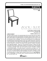 Preview for 1 page of Office Star Products AVE-SIX DAKOTA DAK Manual