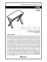 Preview for 1 page of Office Star Products AVE-SIX LANE LAN25ES Manual