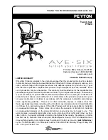 Предварительный просмотр 1 страницы Office Star Products Ave Six PEYTON PTN26 Assembly Instructions