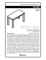 Preview for 1 page of Office Star Products Ave Six PLAZA PZA25ES Assembly Instructions