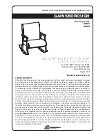 Office Star Products AVENUE SIX GAINSBOROUGH GANE Assembly Instructions preview