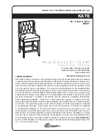 Office Star Products AVENUE SIX KATE SB521 Assembly Instructions preview