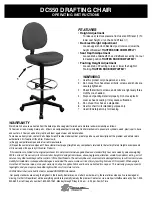Preview for 1 page of Office Star Products DC550 Operating Instructions