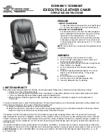 Preview for 1 page of Office Star Products ECH83501 Operating Instructions