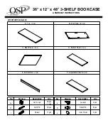 Предварительный просмотр 2 страницы Office Star Products OSP furniture 36 x 12 x 48 3-SHELF BOOKCASE Operating Instructions