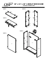 Preview for 3 page of Office Star Products OSP furniture 36 x 12 x 48 3-SHELF BOOKCASE Operating Instructions