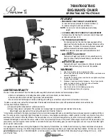 Предварительный просмотр 1 страницы Office Star Products Pro-Line II 7600 Operating Instructions