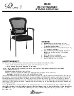 Preview for 1 page of Office Star Products Pro-Line II 84510 Operating Instructions