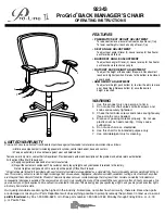 Office Star Products Pro-Line II ProGrid Back Manager's Chair Operating Instructions предпросмотр