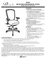 Preview for 1 page of Office Star Products Pro-Line II Operating Instructions