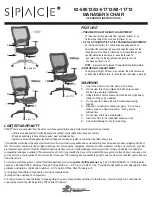 Office Star Products SPACE 63-58612 Operating Instructions preview