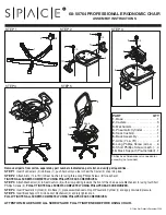 Preview for 2 page of Office Star Products SPACE 68-50764 Operating Instructions